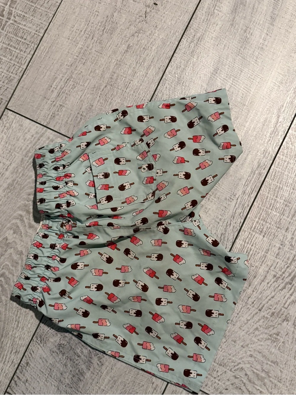 abercrombie kids Mint Shorts with Pink and Brown Popsicle Print